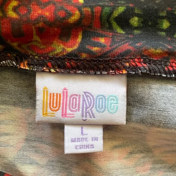 LuLaRoe Women’s Size L Colorful Geometric Pattern Skirt Cassie - Picture 5 of 11